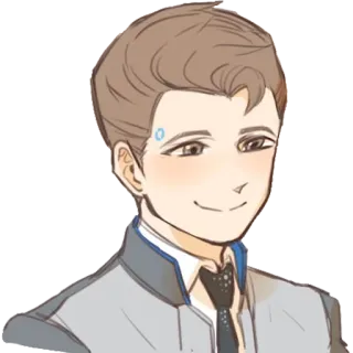 ☺️ Connor Detroit: Become Human android, robot, game, portrait telegram sticker