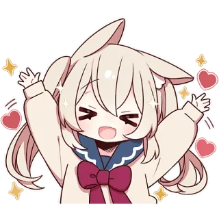 ☺️ Anime, Dễ thương, Kawaii, Lấp lánh, Trái tim, Vui vẻ, Hạnh phúc whatsapp sticker