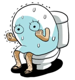 🚽 toilet, badkamer, cartoon, grappig, emoji, sticker telegram sticker