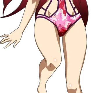 👙 anime, swimsuit, blood, gore whatsapp sticker