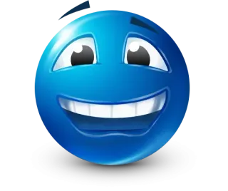 🤩 Emoji, Cara sonriente, Azul whatsapp sticker