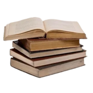 📚 libros, pila, lectura, conocimiento, educación, literatura telegram sticker