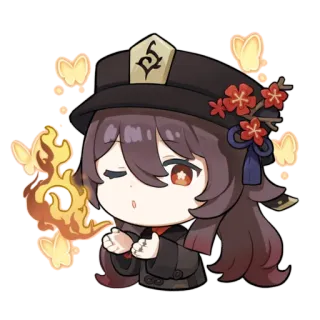 🌸 Hu Tao Genshin Impact Anime, Gioco, Hu Tao, Chibi, Carino telegram sticker