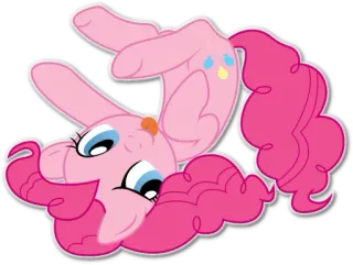 👅 Pinkie Pie My Little Pony Pony, Cartoon, Rosa, Süß telegram sticker
