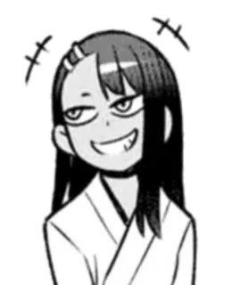 ◾️ Nagatoro Don't Toy with Me, Miss Nagatoro Nagatoro, Anime, Manga, arrogant, necken, Cartoon telegram sticker