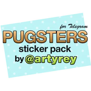 💩 PUGSTERS
sticker pack
by @artyrey 퍼그, 개, 스티커 팩, Telegram, artyrey telegram sticker
