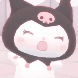 🧬 Kuromi Kuromi, Sanrio, lindo, anime, dibujos animados, personaje telegram sticker
