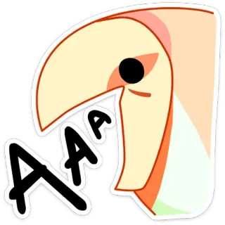 😲 AAA grito, desenho animado, expressão, emoção, personagem, estilizado telegram sticker