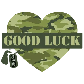 🤝 GOOD LUCK camouflage, military, army, good luck, soldier, military support whatsapp sticker