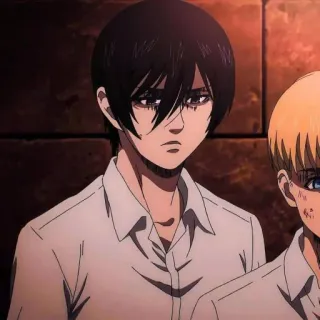 💜 Mikasa Ackerman Attack on Titan アニメ, キャラクター, ミカサ, アッカーマン, 進撃の巨人 telegram sticker