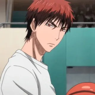 🥢 Seijūrō Akashi Kuroko's Basketball anime, pallacanestro, capelli rossi, serio, manga telegram sticker