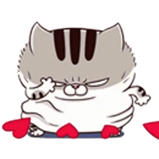❤️ Katze, Aufkleber, Cartoon, Tier, süß, lustig telegram sticker