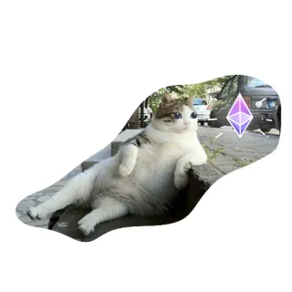 😌 кот, релакс, ethereum, мем, чилл, крипто telegram sticker