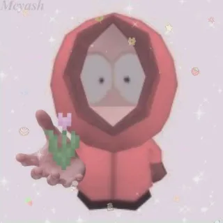 🌟 Kenny McCormick South Park Kreskówka, Kenny, Kwiat, South Park telegram sticker