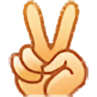 ✌ peace, victory, hand gesture, two fingers, symbol telegram sticker
