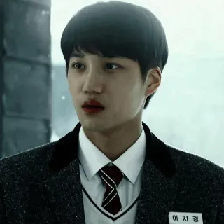 🌬 이 시경 남자, 학생, 한국인, 교복 telegram sticker