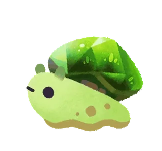 ✨ ślimak, klejnot, zwierzę, słodki, zielony telegram sticker