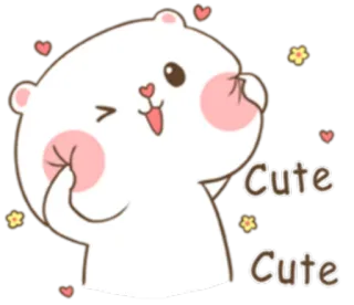 ☺️ Cute
Cute niedlich, kawaii, entzückend, Bär, Cartoon telegram sticker