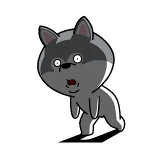 😳 animal, dog, cartoon, sticker, funny, illustration, cute whatsapp sticker
