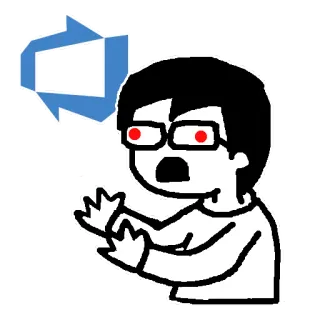 😡 Schock, Überraschung, Cartoon, Reaktion, Microsoft Visual Studio whatsapp sticker