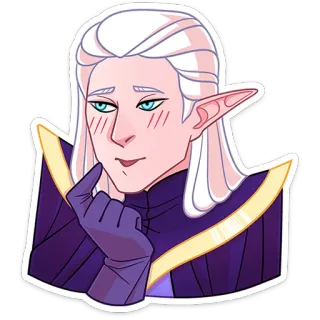 🤔 elf, fantasy, charakter, illustration, kunst, aufkleber telegram sticker