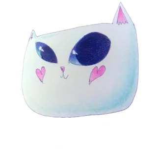 🐱 gato, pegatina, lindo, animal, dibujo animado, ilustración telegram sticker