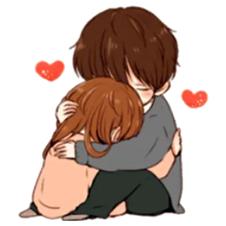🤗 amour, câlin, affection, couple, romance telegram sticker