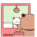 🤪 adesivo, máquina, panda, fofo, kawaii, arcade telegram sticker