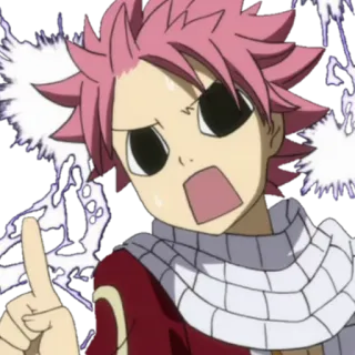 😰 Natsu Dragneel Fairy Tail Anime, Fairy Tail, Natsu Dragneel, Magia, Personagem, Adesivo telegram sticker