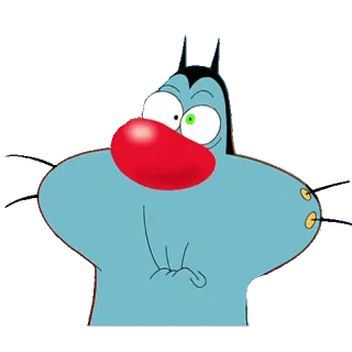 😯 Oggy Oggy and the Cockroaches Oggy, Chat, Dessin animé, Oggy et les cafards, Chat bleu telegram sticker