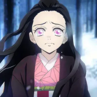 🌿 Nezuko Kamado Demon Slayer Anime, Demon Slayer, Nezuko, Nezuko Kamado, Weinend, Traurig whatsapp sticker