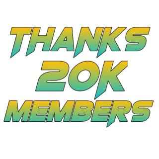 🙏 THANKS 20K MEMBERS thanks, 20k, members, celebration, community whatsapp sticker