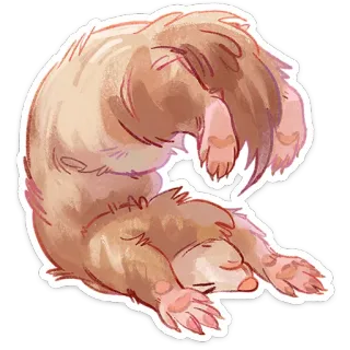⭐ animal, cachorro, fofo, dormindo, animal de estimação, desenho animado telegram sticker