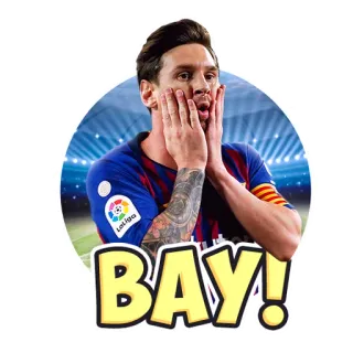 😮 Lionel Messi BAY! football, joueur, athlète, surpris telegram sticker