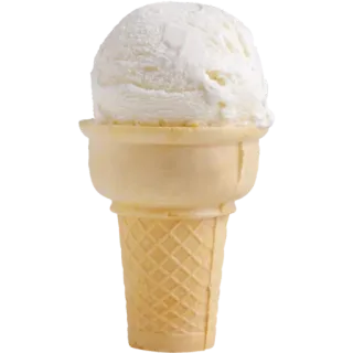 🐣 ice cream, dessert, sweet, cone, vanilla whatsapp sticker