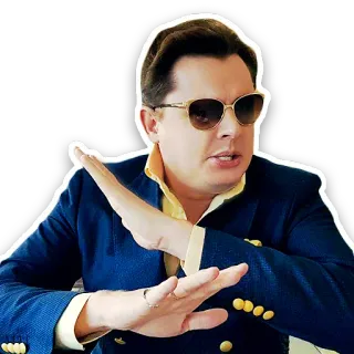 🙅‍♂️ Mann, Sonnenbrille, Nein, Hände, Jacke telegram sticker