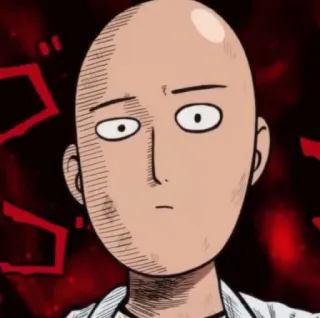 😡 Saitama One-Punch Man Anime, Personaggio, One Punch Man, Saitama, Eroe, Pelato, Cartone animato telegram sticker