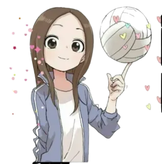 🙃 Takagi Teasing Master Takagi-san anime, girl, cartoon, smile, sports telegram sticker