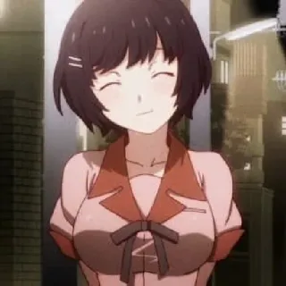 🧿 Anime, Mädchen, lächelnd, Charakter, Animation telegram sticker