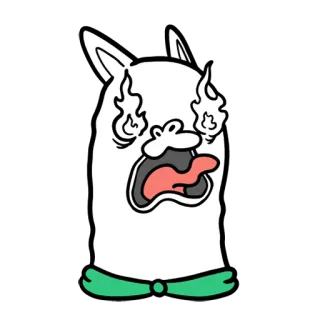 🤬 lhama, desenho animado, animal, personagem, chamas, gritando, louco whatsapp sticker