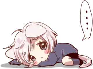 😕 Anime, niedlich, Chibi, Katze, Tier, kawaii telegram sticker