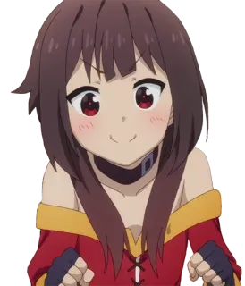 😳 Megumin Konosuba anime, girl, cute, magic, explosion, waifu telegram sticker