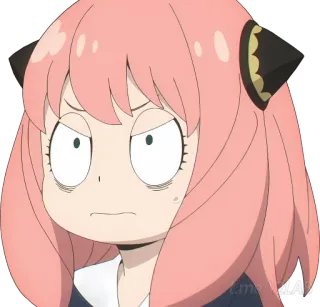 😤 Anya Forger Spy x Family Animé, Spy x Family, Anya Forger, mignon, drôle, en colère telegram sticker