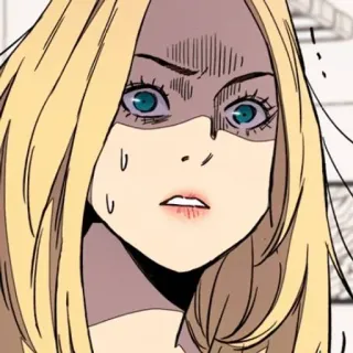 🌟 anime, spaventata, preoccupata, ragazza, femmina, bionda telegram sticker