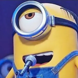 🎤 Minion cartoon, movie, minion, despicable me, animated telegram sticker