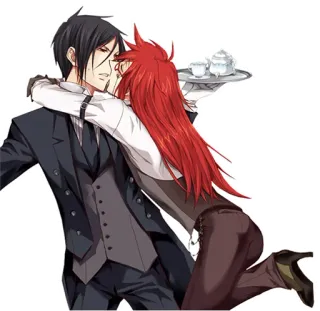 Grell - Black Butler :: @TgSticker whatsapp stickers