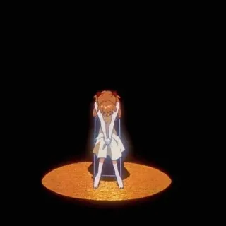❤️ Asuka Langley Soryu Neon Genesis Evangelion Anime, Gadis, Duduk, Sedih, Kesepian telegram sticker