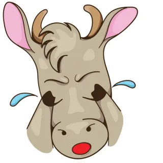 😰 kuh, tier, traurig, weinend, cartoon, sticker telegram sticker