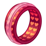 💍 anello, cuori, gioielli, rosso, rosa telegram sticker