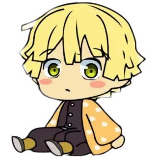 ⚡️ Zenitsu Agatsuma Demon Slayer อนิเมะ, ดาบพิฆาตอสูร, เซ็นนิตสึ, น่ารัก, จิบิ, มังงะ telegram sticker